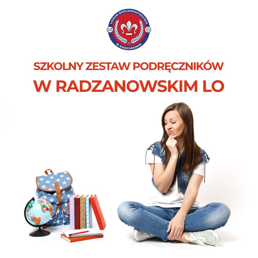 Wykaz podręczników szkolnych do Liceum Ogólnokształcącego w Radzanowie w roku szkolnym 2022/2023