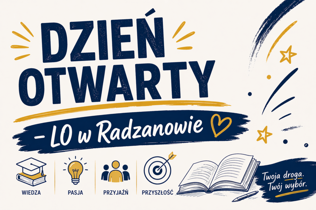 Zapraszamy na Dzień Otwarty LO w Radzanowie