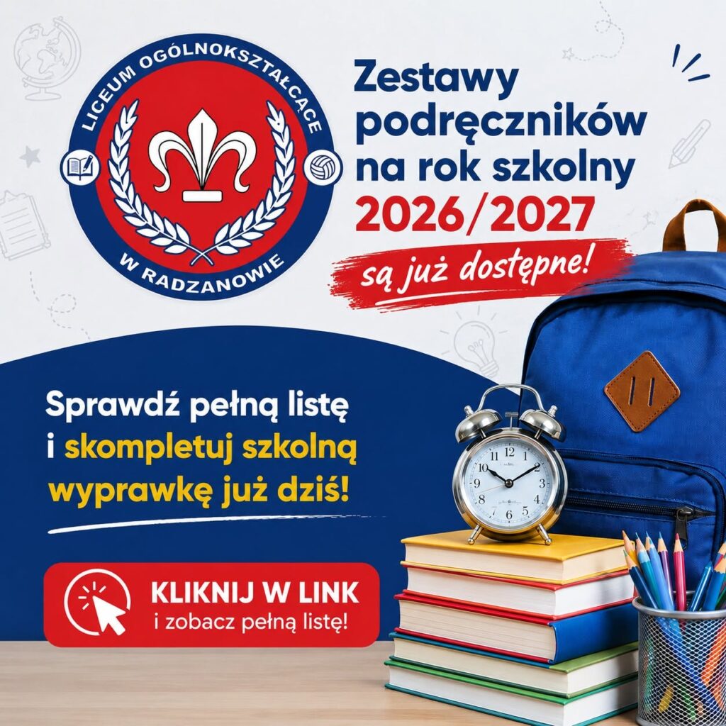 Zestawy podręczników na rok szkolny 2026/2027 są już dostępne!
